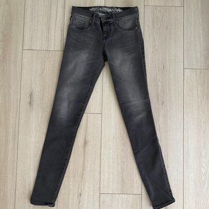 Express Black Jean Leggings Regular Fit Low Rise Size 24